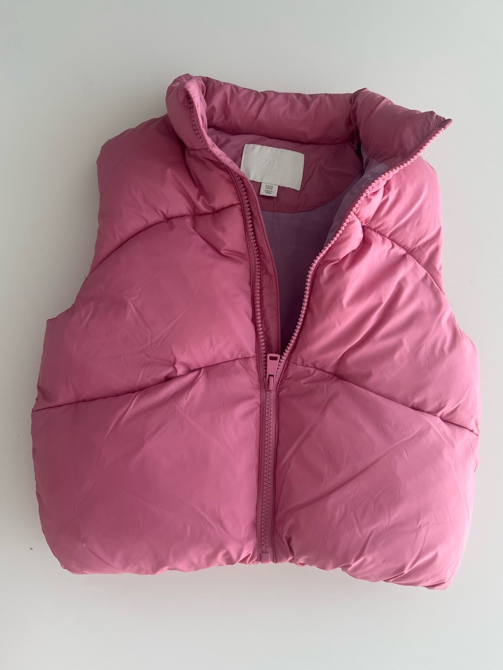 Zara Padded Puffer Vest Pink 5T